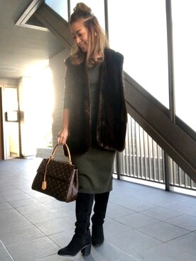 6(ROKU)＞FAKE MINK FUR VEST/ﾍﾞｽﾄ ◇を使った人気ファッション  