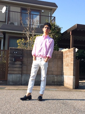 「DPSR（デニムピープルズリパブリック）のアイテム（パンツ）」を使った、しゅんすけさん（メンズ・174cm）の春コーディネート