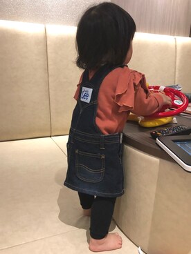 「1歳5ヶ月」｜「アイテム（オールインワン・サロペット）」を使った、hazuyuuさん（キッズ・80cm）の冬コーディネート