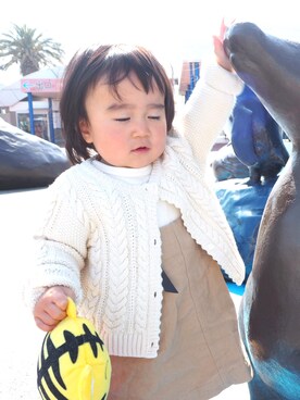 「kids」｜「アイテム（おもちゃ）」を使った、hazuyuuさん（キッズ・80cm）の春コーディネート