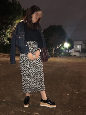 「ZOZO」｜「アイテム（デニムジャケット）」を使った、aseiさん（レディース・155cm）の秋コーディネート