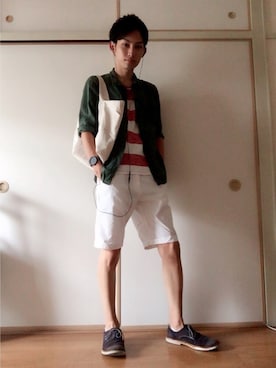 「アイテム（その他シューズ）」を使った、白王子ゆーや@Twitchさん（メンズ・175cm・20代）の夏コーディネート