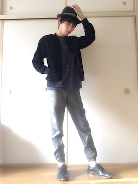 「ジョガーパンツ」｜白王子ゆーや@Twitchさん（メンズ・175cm）の冬コーディネート