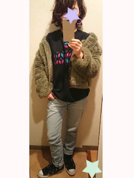 「スリムテーパード」｜saraさん（レディース・157cm）の冬コーディネート