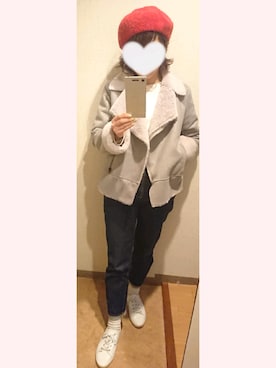 「スリムテーパード」｜saraさん（レディース・157cm）の冬コーディネート