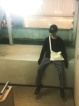 「MELLOW（メロー）のアイテム」を使った、GOMAFU【singer】さん（メンズ・175cm）の秋コーディネート