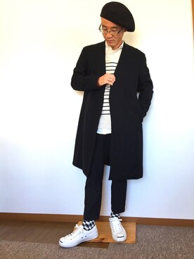 「URBAN RESEARCH（アーバンリサーチ）のアイテム（ハンチング/ベレー帽）」を使った、kojiさん（メンズ・167cm）の秋コーディネート