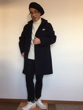 「URBAN RESEARCH（アーバンリサーチ）のアイテム（ハンチング/ベレー帽）」を使った、kojiさん（メンズ・167cm）の冬コーディネート