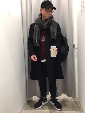 「コーデュロイキャップ」｜kojiさん（メンズ・167cm）の冬コーディネート