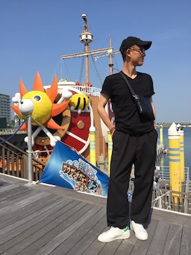 「NANO universe（ナノユニバース）のアイテム（キャップ）」を使った、kojiさん（メンズ・167cm）の夏コーディネート