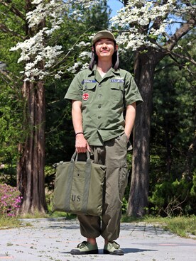 「khaki」｜   bb_stgさん（メンズ・171cm）の春コーディネート