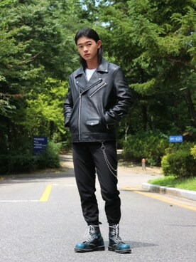 「ridersjacket」｜   bb_stgさん（メンズ・171cm）の夏コーディネート