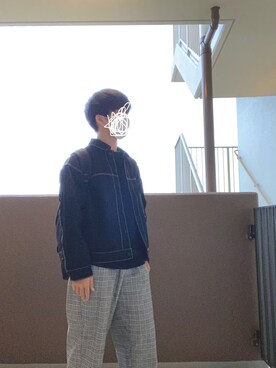 「semantic design（セマンティックデザイン）のアイテム（パンツ）」を使った、Aiden同学さん（メンズ・165cm）の春コーディネート