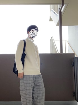 「semantic design（セマンティックデザイン）のアイテム（パンツ）」を使った、Aiden同学さん（メンズ・165cm）の春コーディネート