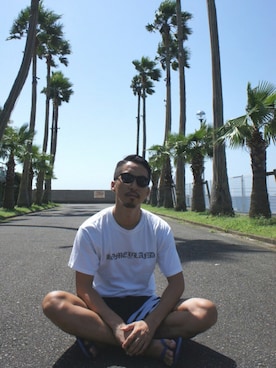 「DUPE（デュープ）のアイテム」を使った、macoさん（メンズ・180cm）の夏コーディネート