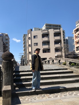 「CONS SBのアイテム」を使った、macoさん（メンズ・180cm）の春コーディネート