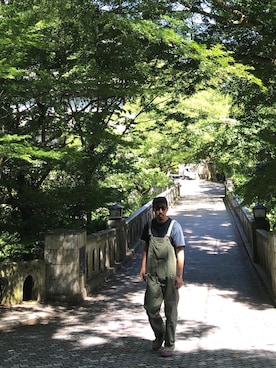 「outfit」｜「アイテム（サロペット/オーバーオール）」を使った、macoさん（メンズ・180cm）の春コーディネート