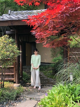 「ANN TAYLOR（アンテイラー）のアイテム」を使った、是阿金诶_(かな)さん（レディース・162cm）の春コーディネート