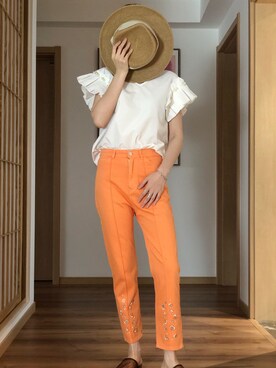 「Chesty（チェスティー）のアイテム（トップス）」を使った、是阿金诶_(かな)さん（レディース・162cm）の夏コーディネート