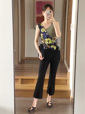 「Ungrid（アングリッド）のアイテム（チューブトップ）」を使った、是阿金诶_(かな)さん（レディース・162cm）の夏コーディネート