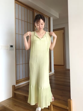 「ANN TAYLOR（アンテイラー）のアイテム」を使った、是阿金诶_(かな)さん（レディース・162cm）の夏コーディネート