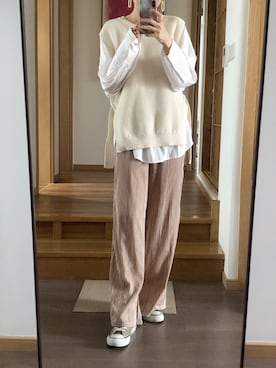 「UN3D.(アンスリード)のアイテム」を使った、是阿金诶_(かな)さん(レディース・162cm)の秋コーディネート