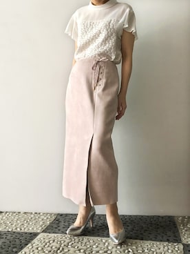 「BE NEAT（ビーニート）のアイテム」を使った、PICCINさん（レディース・157cm）の春コーディネート