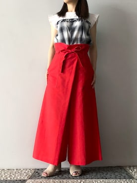 「BE NEAT（ビーニート）のアイテム」を使った、PICCINさん（レディース・157cm）の春コーディネート