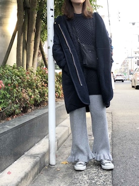 「piccin」｜「アイテム（ブルゾン）」を使った、PICCINさん（レディース・158cm）の冬コーディネート