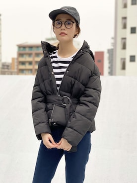 「定番」｜「アイテム（その他アウター）」を使った、PICCINさん（レディース・167cm）の秋コーディネート