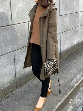 「piccin」｜「アイテム（モッズコート）」を使った、PICCINさん（レディース・157cm）の秋コーディネート