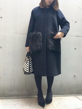 「チューバッカ」｜PICCINさん（レディース・154cm）の冬コーディネート