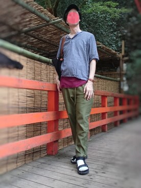 「RAGEBLUE（レイジブルー）のアイテム（その他小物）」を使った、sakai072さん（メンズ・181cm）の夏コーディネート