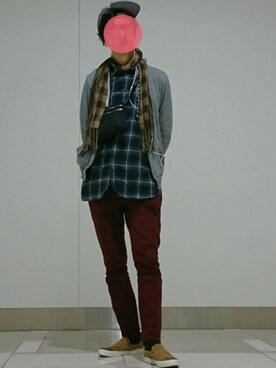 「RAGEBLUE（レイジブルー）のアイテム（スリッポン）」を使った、sakai072さん（メンズ・181cm）の冬コーディネート