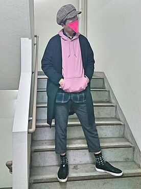 「RAGEBLUE（レイジブルー）のアイテム（スリッポン）」を使った、sakai072さん（メンズ・182cm）の春コーディネート