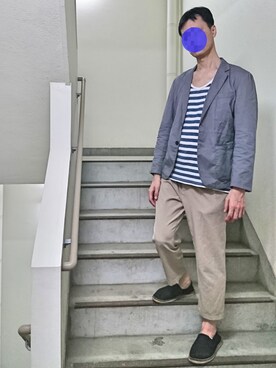 「RAGEBLUE（レイジブルー）のアイテム（スリッポン）」を使った、sakai072さん（メンズ・182cm）の夏コーディネート