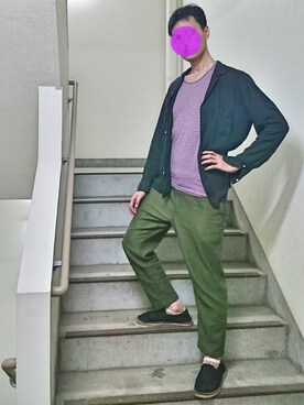 「RAGEBLUE（レイジブルー）のアイテム（スリッポン）」を使った、sakai072さん（メンズ・182cm）の夏コーディネート