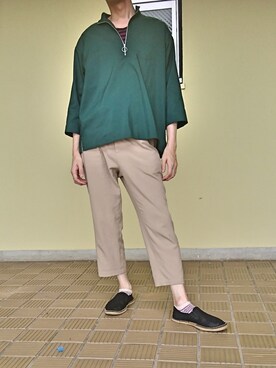 「RAGEBLUE（レイジブルー）のアイテム（スリッポン）」を使った、sakai072さん（メンズ・182cm）の夏コーディネート