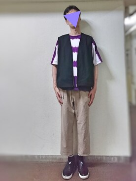 「RAGEBLUE（レイジブルー）のアイテム（スリッポン）」を使った、sakai072さん（メンズ・182cm）の夏コーディネート