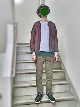 「RAGEBLUE（レイジブルー）のアイテム（スリッポン）」を使った、sakai072さん（メンズ・182cm）の秋コーディネート
