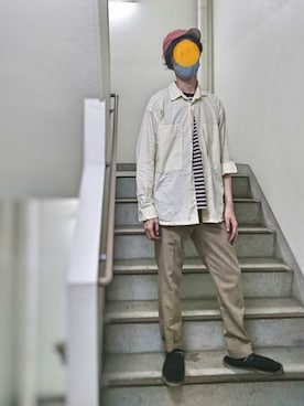 「RAGEBLUE（レイジブルー）のアイテム（スリッポン）」を使った、sakai072さん（メンズ・182cm）の夏コーディネート