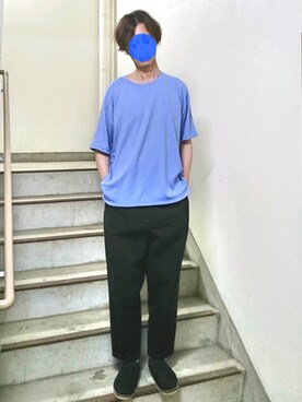 「RAGEBLUE（レイジブルー）のアイテム（スリッポン）」を使った、sakai072さん（メンズ・182cm）の夏コーディネート