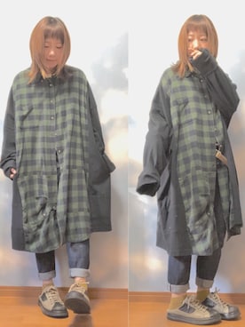 「±0（プラスマイナスゼロ）のアイテム」を使った、moonちゃん。さん（レディース・154cm）の秋コーディネート