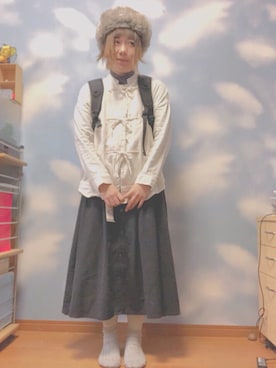 「PAR ICI」｜「アイテム（帽子）」を使った、moonちゃん。さん（レディース・154cm）の冬コーディネート