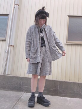 「カオリノモリ」｜「アイテム（ブルゾン）」を使った、moonちゃん。さん（レディース・154cm）の春コーディネート