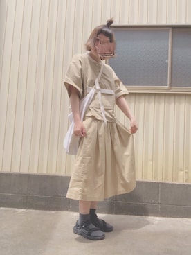 「L.H.P（エルエイチピー）のアイテム（サンダル）」を使った、moonちゃん。さん（レディース・154cm）の夏コーディネート