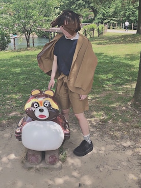 「chambre de charme（シャンブルドゥシャーム）のアイテム（ジャケット/アウター）」を使った、moonちゃん。さん（レディース・154cm）の春コーディネート