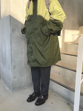「アイテム（ドレスシューズ、ブラウン系）」を使った、minimal +αさん（メンズ・173cm）の冬コーディネート