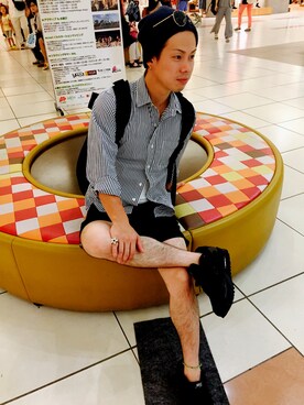 「BANKROBBER（バンクロバー）のアイテム」を使った、Shotaroさん（メンズ・165cm）の夏コーディネート