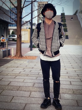 「アイテム（ブルゾン）」を使った、Shotaroさん（メンズ・165cm・30代）の春コーディネート